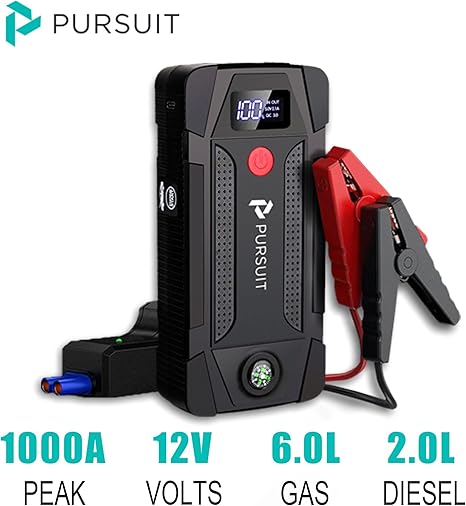 Pursuit Car Jump Starter 1000A Peak Portable Car