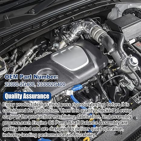 23300-2G400 Oil Pump Balance Shaft Assembly Compatible with Hyundai Santa