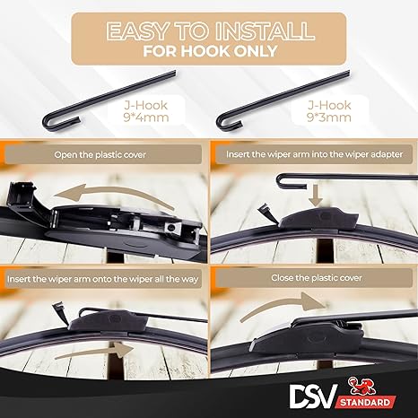 OEM Quality Windshield Wiper Blades, 22” and 20” DSV Standard Car Wiper