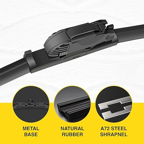 5 PLUS® 22 and 20 Inch Windshield Wiper Blades(Set of 2), Automotive Replacement Windshield