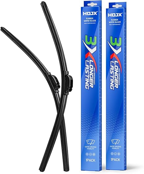 Quiet Front Windshield Wiper Blades 22 inch and 20 inch Set of 2, OEM Quality All-Season