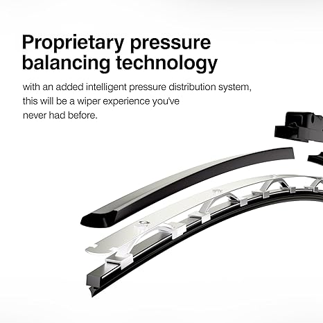 Quiet Front Windshield Wiper Blades 22 inch and 20 inch Set of 2, OEM Quality All-Season