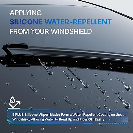 5 PLUS® Silicone Wiper Blades 22 inch wiper blades 2 pack Replacement