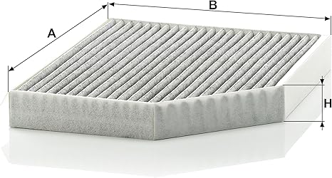 Mann Filter CUK 2450 Automotive Cabin Air Filter with Activated Carbon