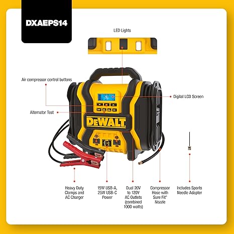 DEWALT DXAEPS14-Type2 2000 Peak Battery Amp 12V