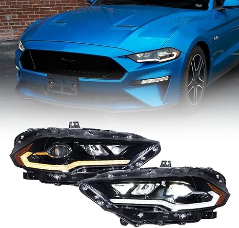Sequential LED Headlights compatible with Ford Mustang 2018-2023 (pair)