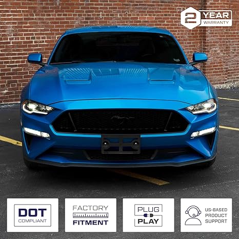 Sequential LED Headlights compatible with Ford Mustang 2018-2023 (pair)