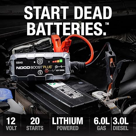 NOCO Boost GB40: 1000A UltraSafe Jump Starter – 12V Lithium Battery