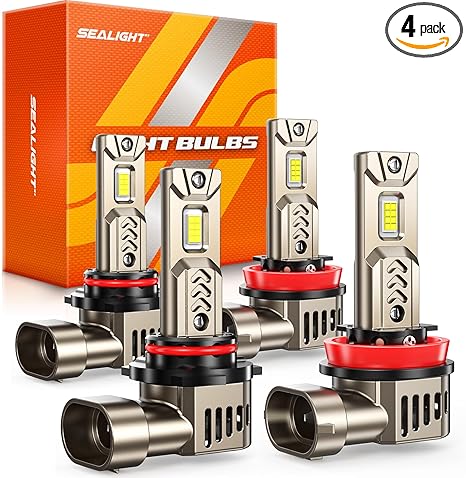 SEALIGHT L2S HB3 H9 Bulb Combo 10X compatible 90000 Lumens 9005