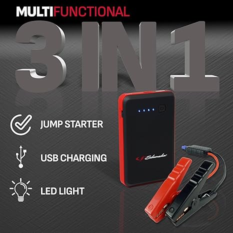 Schumacher Electric 800 Peak Amp 12V Portable Lithium Car Battery Jump Starter
